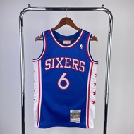 Hot press jersey men's Julius Erving Philadelphia 76ers Mitchell Ness Swingman jersey - blue