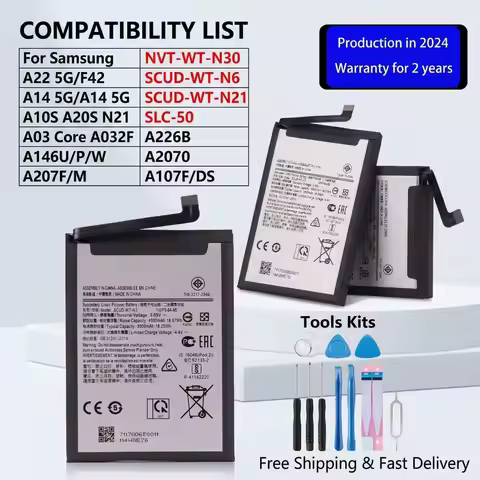 Brand New Replacement Battery For Samsung A22 5G A226B F42 5G A14 5G N30 N21 A10S A20S A2070 A03 Cor