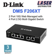 D-Link DMS F206XT 4 Port 2.5G Multi Gigabit with 2 Port 10G Web Managed Switch