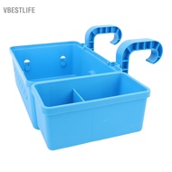 VBESTLIFE TOPINCN Poolside Storage Basket with Cup Holders Drink Holder Rank Beer Swimming Pool Port