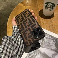 Luxury FF classic pattern cloth material phone cases for iphone 15 Pro Max i15 14 Pro Max 14 plus 13