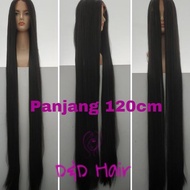 Hair Wig - 120cm Long Wig - D&D15120 - Black - Ghost Wig