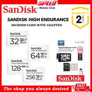 SANDISK HIGH ENDURANCE MICROSD CARD WITH ADAPTER 256GB | 128GB | 64GB | 32GB || 2 Years Warranty