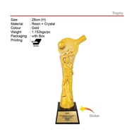 Trophy Sport Ping Pong Resin & Crystal Award
