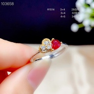 100% Natural Real Ruby Ring Gemstone Wedding Engagement Rings for Women Fine Jewelry Gift Wholesale