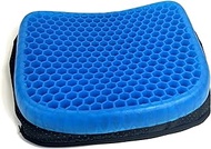 EPER Honeycomb Elastic Gel cushion Car Seat cushion Summer Breathable Massage Seat Pad Health Care Pain Chair Cushion (Color : With black cover)