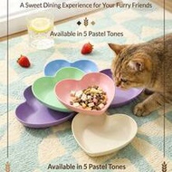 Basic Heart-Shaped Pet Food & Water Bowl, Made Of Wheat Straw + PP, 5 Colors Available For Indoor Pe
