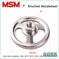 QOSK ล้อกลมสำหรับสแตนเลส OD60mm MSM 1ชิ้นล้อมือสามซี่ล้อกลมสำหรับ M8เครื่องกัด CNC/M10/M12/M14เกลียว