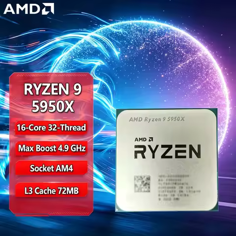 AMD Ryzen 9 5950X New Ryzen 9 5000 Series Vermeer (Zen 3) 16-Core 3.4 GHz Socket AM4 105W Socket AM4