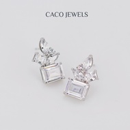 CACO 925 Sterling Silver Earring with Zirconia Diamond "Glace" (1 Pair)