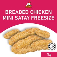 Satay Ayam/Ayam Gunting/Breaded Chicken Mini Satay Freesize (1kg) Harumi Frozen Goreng