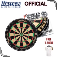(FREE SHIRT) Harrows Official Competition Dart Board Dartboard + Surround
