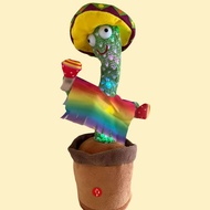 Talking Singing Mimicking Cactus Plush Toy Wriggle Singing Mimicking Cactus