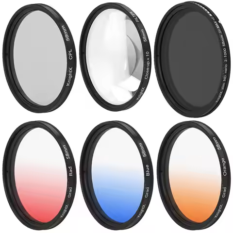 KnightX ND FLD UV MC Star CPL lens color Variable Neutral Dens Filter 52mm 55mm 58mm 67mm 77mm for N