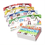 Phonics Flash Cards - Learn to Read in 20 Phonic Stages - Digraphs CVC Blends