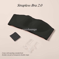 [cozylounge] W Strapless Bra 2.0 | Black Technology Anti Slip | Jelly Sticks Support | FREE Extensio