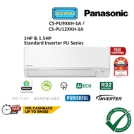 4 STAR Panasonic Standard Inverter R32 Aircond Built-In WiFi 1HP 1.5 HP AirCond Air Cond 冷氣機 空調 CS-PU9XKH CS-PU12XKH