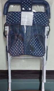 限面交：兒童機車椅 前座 可折疊 可調高度 深藍白點 台灣製 #23旋轉生日慶