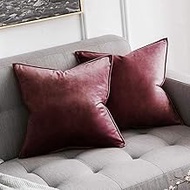 Khooti Decorative Velvet Cushion Cover C2, 12x12 Inches (Jam)(Pack of 6)
