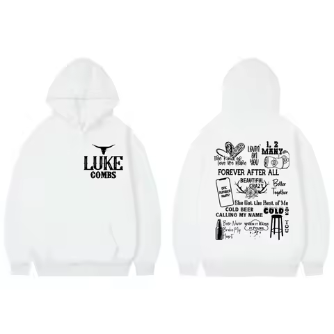 Country Singer Luke Combs Word Tour Hoodies Men Women Fashion Casual Long Sleeve Sweatshirts Hip Hop