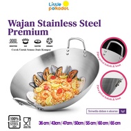 Premium Thick Frying Pan Wok Stainless Steel Non-Stick Frying Pan Food Grade