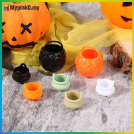 Mypink 2pcs Halloween Mini Cauldron Miniature Mini Halloween Candy Buet Pot Witch Cauldron MY