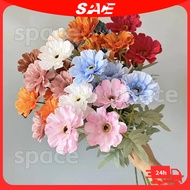 [Ready Stock]6 Heads Zinnia Artificial Flower Bouquet Bunga Hiasan Ruang Tamu Decor Door Gift 假花束