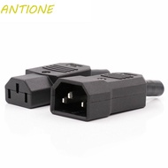ANTIONE Straight Cable Plug IEC Rewirable 3 Pin Socket Plug Female&amp;male Power Connector