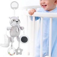 lanqistore Hanging Bell Toy  Teether Stroller Racoon Dog for Kids Infant(Civet cat)