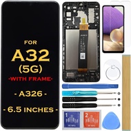 Screen Replacement LCD Display Touch Digitizer Assembly with Frame for Samsung Galaxy A32 5G 2021 A3