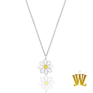 Jewellant - Silver Daisy Necklace, Original 925 Silver Women's Necklace, Daisy Necklace