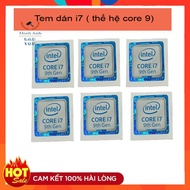 Core i7 gen 9 sticker (core 9 generation) - blue and white