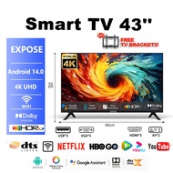 EXPOSE Smart TV 50 inch 4K TV flat screen smart tv Smart TV 55 inch android TV 43 inch Google TV Dig