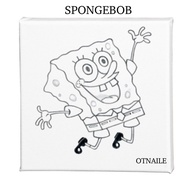 kanvas lukis sketsa anak tema spongebob