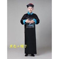 清朝古装官服太监服装男士侍卫总管公公小品COS僵尸表演万圣节9.4 Qing Dynasty ancient official attire, eunuch costume, men's guard 