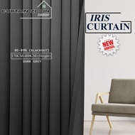 Curtain zoon 34# Iris Curtain (170CM-400CM) Semi Blackout Ready made Curtain Type Hook and Eyelet Pl