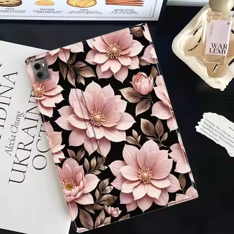 Peony Floral Cover For Lenovo Xiaoxin Tab Pad K10 K11 Y700 P11 3rd GT Pro Plus Gen Tablet Case Gift
