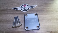 #ซ่อมกีตาร์ กีต้าร์ไฟฟ้าแผ่นเน็คเพลต Telecaster ข้อต่อคอกีตาร์ BOARD 4 สกรู เพลทคอ fender สีเงิน เพล