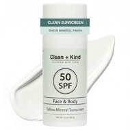 TallowSunscreenSPF50withNon-NanoZincOxide–Mineral,Reef-Safe&Non-ToxicSunblockforFace&Body–Non-Greasy