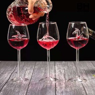 【BH】300ml Sea Horse/Starfish/Dolphin Red Wine Glass Cup Goblets Home Bar Supplies