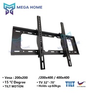 TV Bracket Tilt Wall Mount 32" -70" inch TV 15 °C Degree Tilt ||High Quality Metal