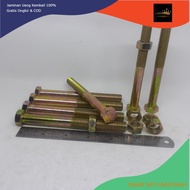 YELLOW BOLT NUT M12X120 BMK M12X120/ M12X120 YELLOW BMK M12 X 120 KEY 17 LENGTH 12CM 12 CM BODY DIAM