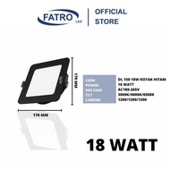 FATRO Downlight LED PANDA Inbow | 9W 12W 18W | Square Ceiling Light Square/ | Black Color