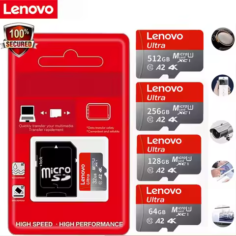 Lenovo 512GB micro sd card 256GB micro sd 128GB tf/sd card 64gGB carte micro sd 32GB tarjeta micro s