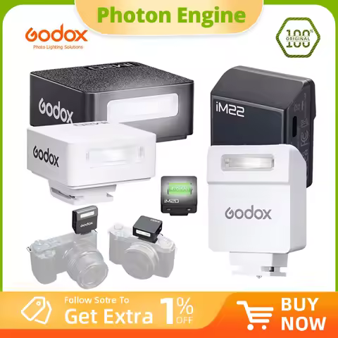 Godox iM20 iM22 Mini Camera Flash for Canon Fuji f1-230 Sony zv1 zve10 Ricoh gr3 Nikon Panasonic Oly