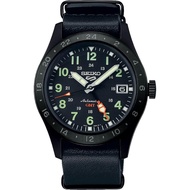 SEIKO Men's SSK025 5 Sports Field GMT Watch Black Field, Black///White, Field.