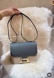 Hermes Constance mini 杏仁綠金扣