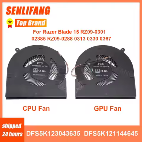 For Razer Blade 15 RZ09-0301 0270 02385 RZ09-0288 0313 0330 0367 New GPU Cooler Fan DFS5K123043635 D