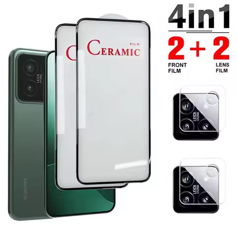 4IN1 HD Soft Ceramic Film For Xiaomi 14 13 11 12 Lite Xiaomi 13T 12T 11T 10T 9T Pro Screen Protector