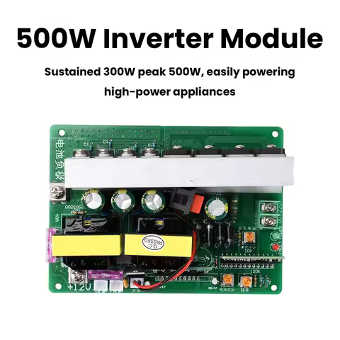 High-Power 500W DC 12-14.5V to AC 220V Inverter Module with Switch and Fan Interface DC-AC Step-Up M